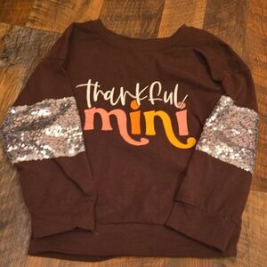 Thankful Mini Kids Shirt - Brown
